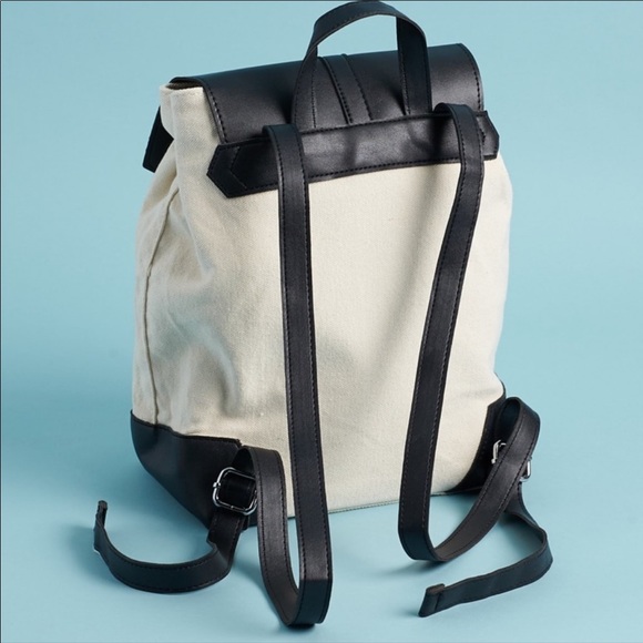 NWT Deux lux Demi canvas & vegan leather backpack. - Picture 4 of 5
